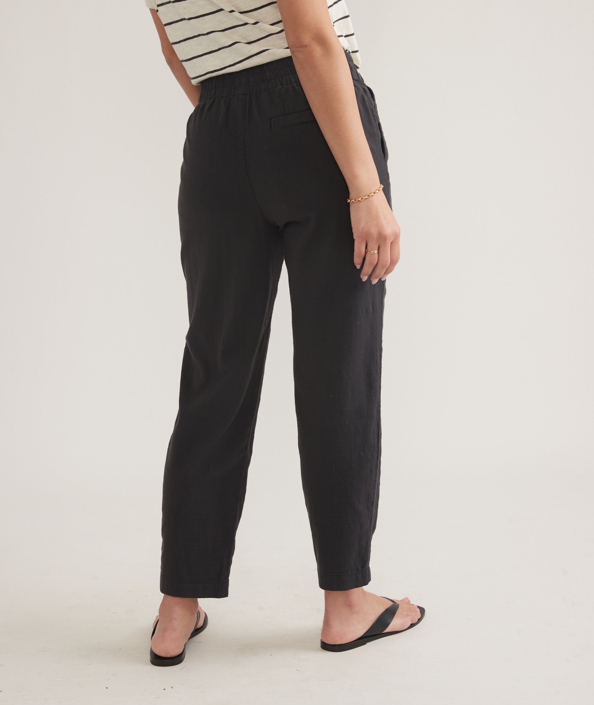Ankle-Cut Black Trousers