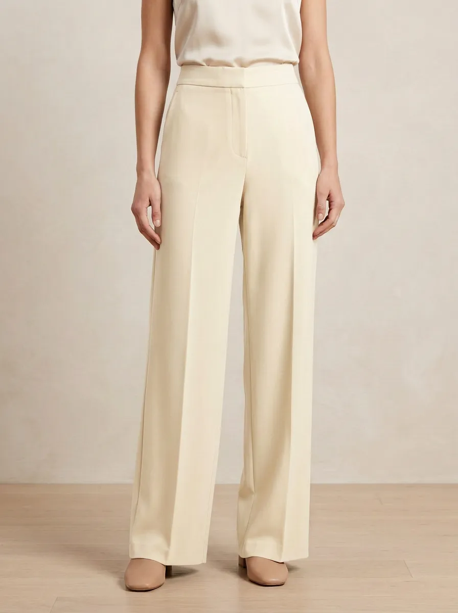 Tailored High-Waisted Wide-Leg Trousers