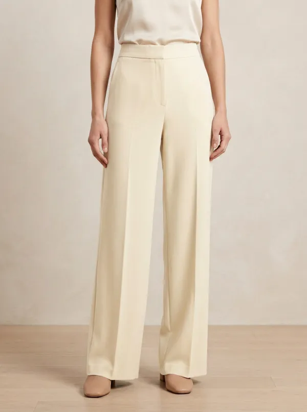 Tailored High-Waisted Wide-Leg Trousers