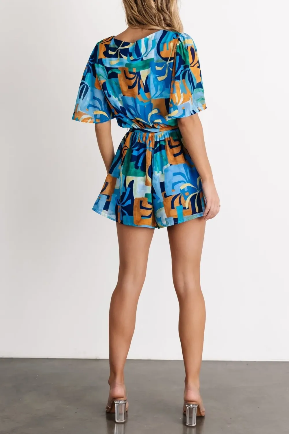 Personalized Art Belt Multi Floral Jumpsuit