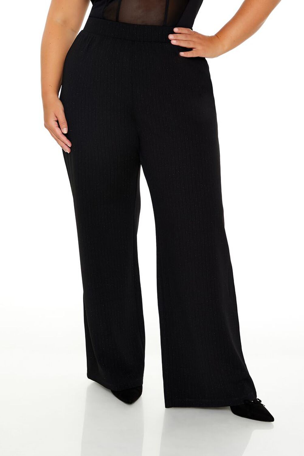 Plus Size High-Rise Straight Pants