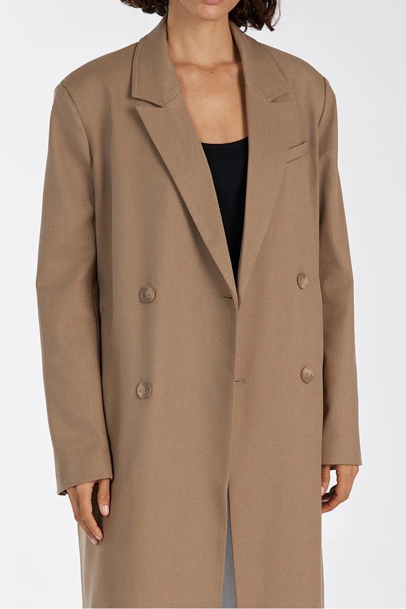 Regular Long Sleeve Coat