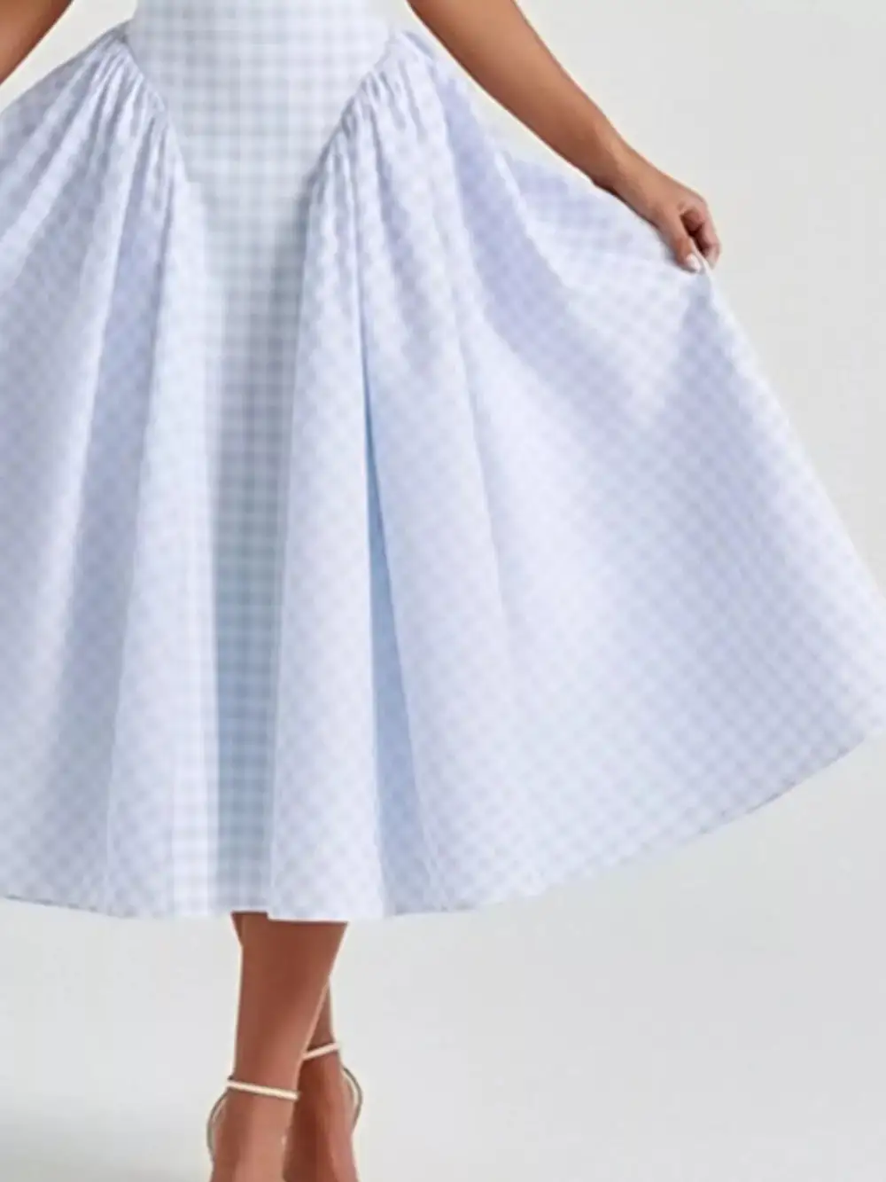 Full Size Square Neckline Midi Dress Plus Size