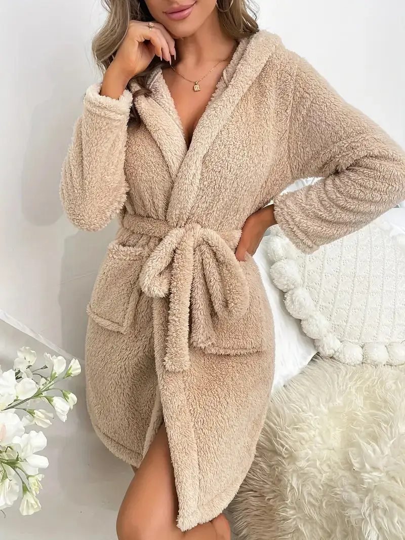 Cocoon Hooded Fleece Robe