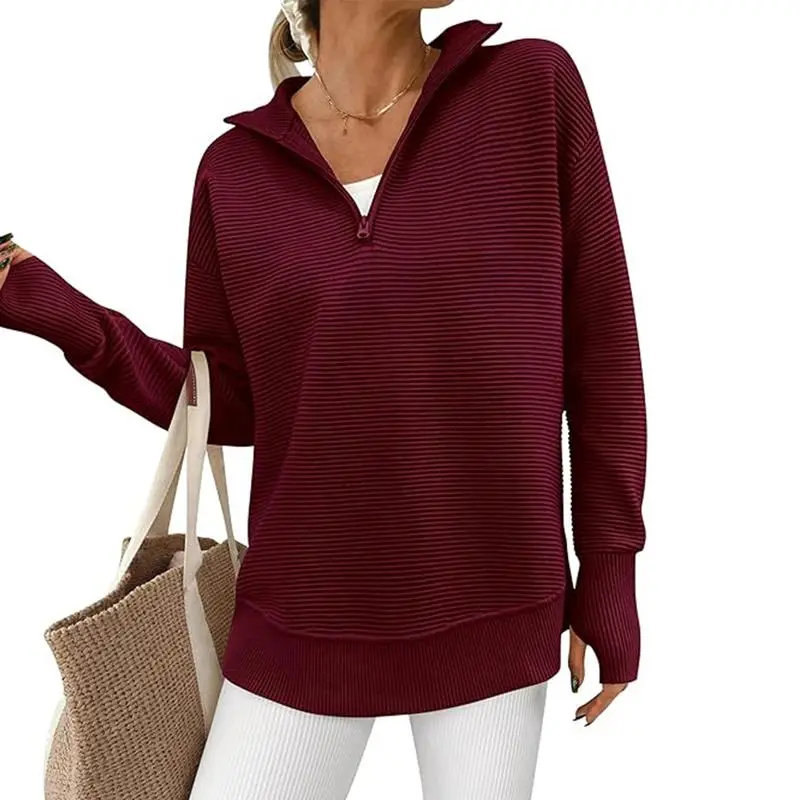 Ultimate Cozy V-Neck Ribbed Knit Pullover – All-Season Comfort & Style