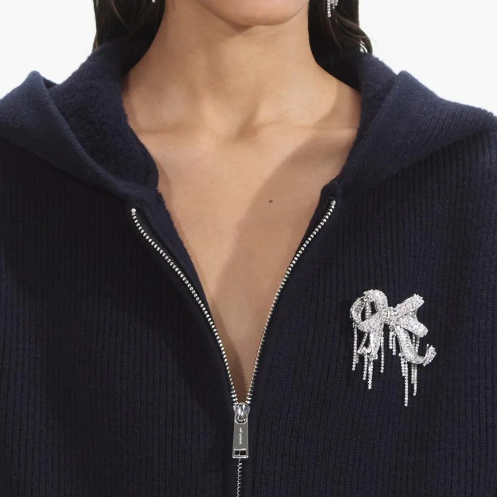 Navy Knit Hoodie