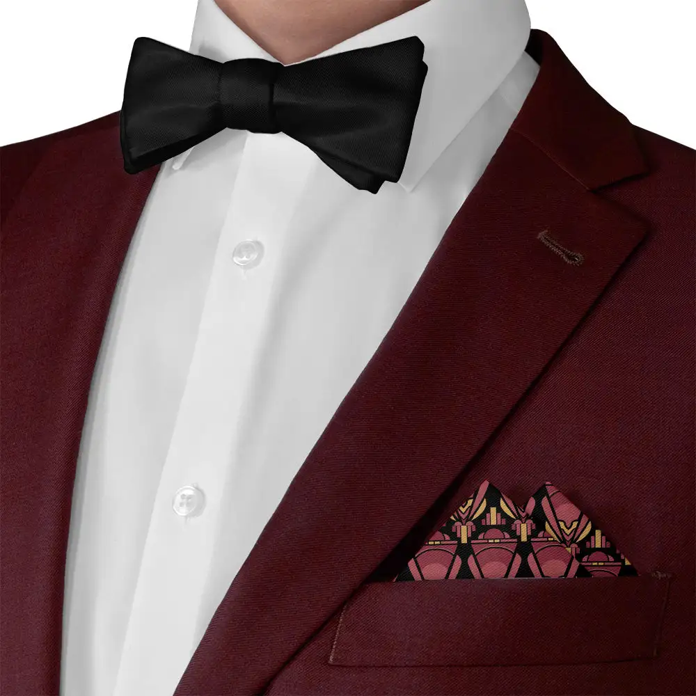Understated Balanced Art Deco Pocket Square