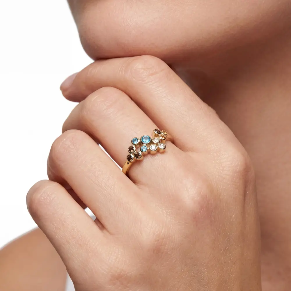 Multi Stone Cluster Ring