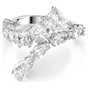 Square Cut Crystal Ring