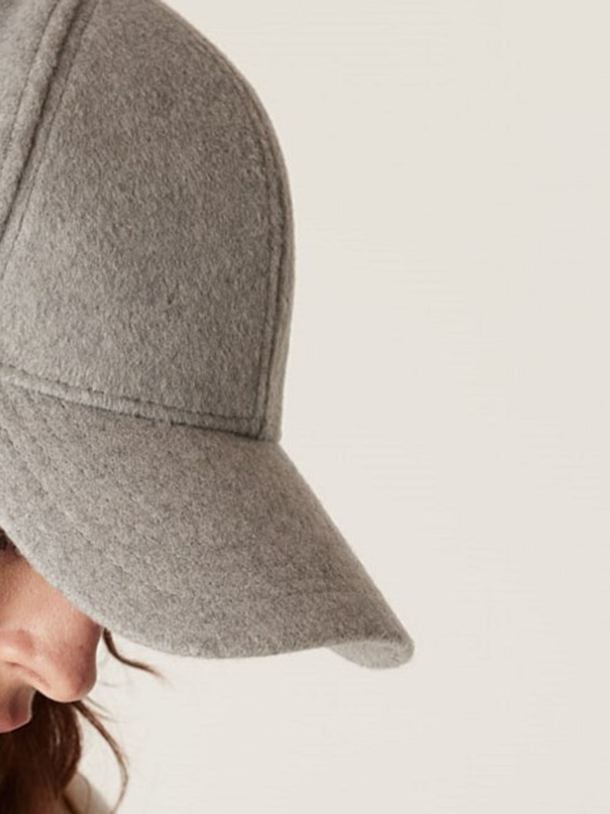 Simple Style Grey Baseball Cap