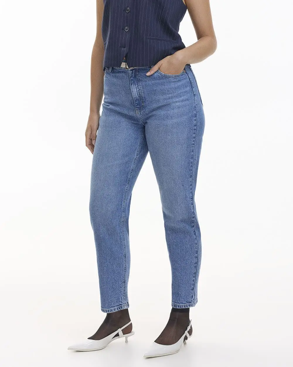 Tapered-Leg High-Rise Jean 