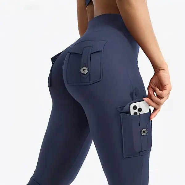 Women's High Waisted Scrunch Flare Yoga Leggings with Pockets