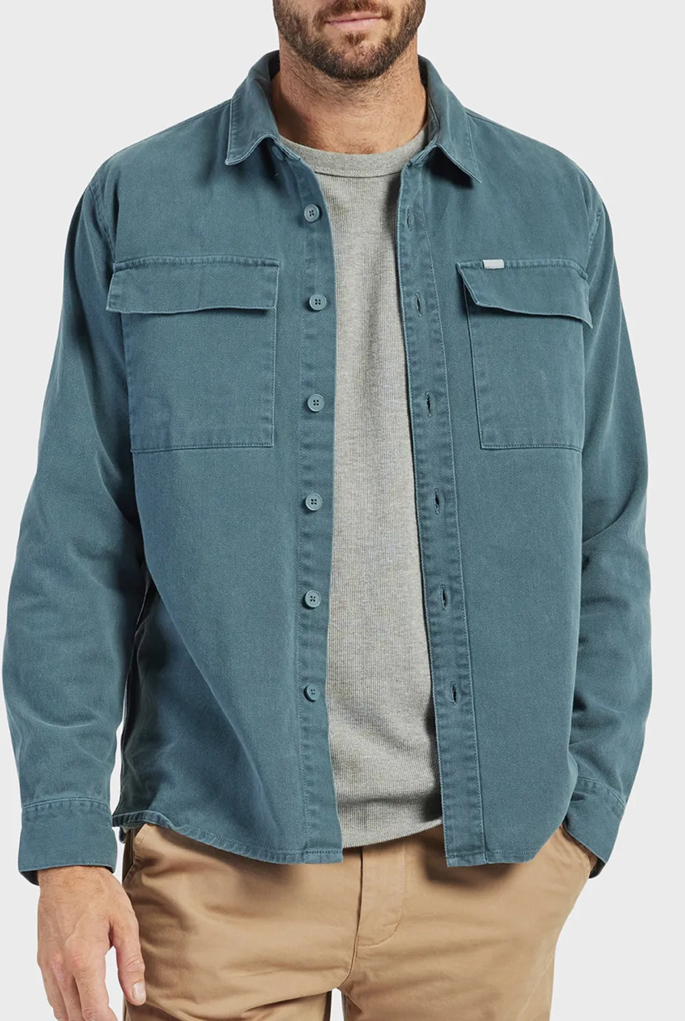 Essential Overshirt-Aloe beige