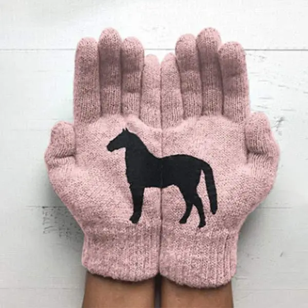 Women'S Dark Horse Print Fun Gloves 25863481C