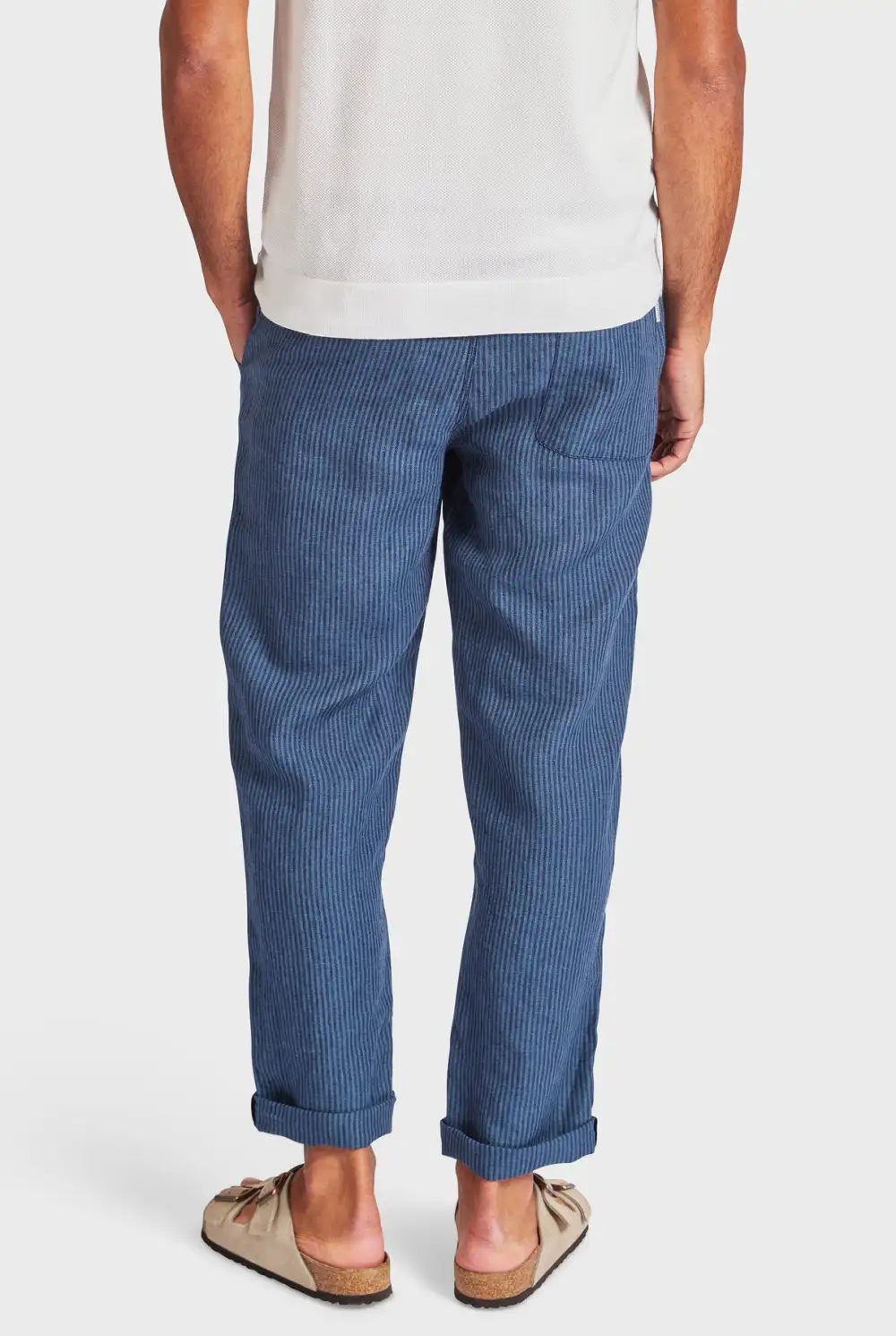 Riviera Linen Pant- Bluegrass/navy