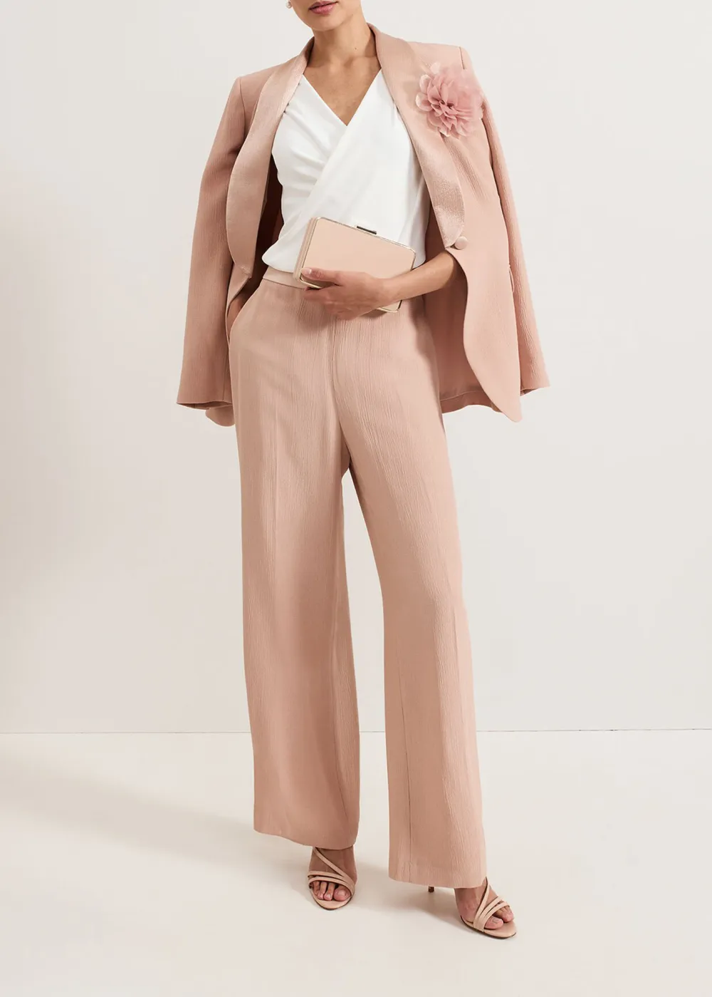 Breathable Pleated Straight Pants