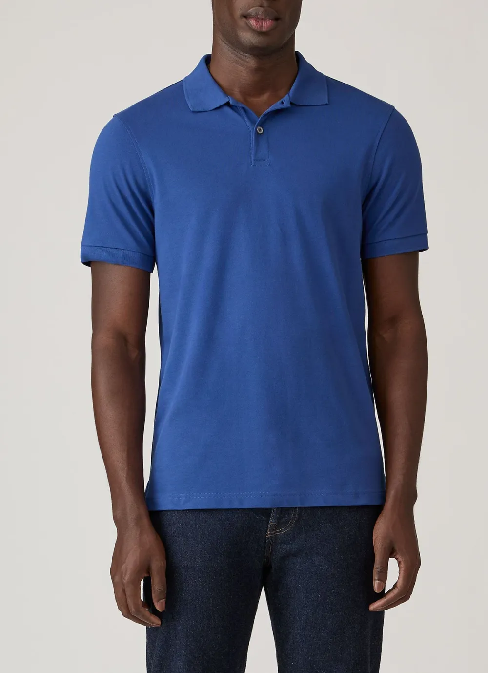 Elevated Everyday Slim Fit Cotton Pique Short Sleeve Polo Shirt