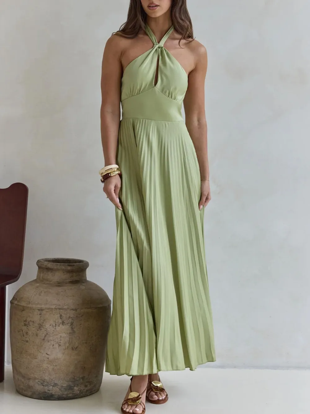 Drape Pleated Dress
