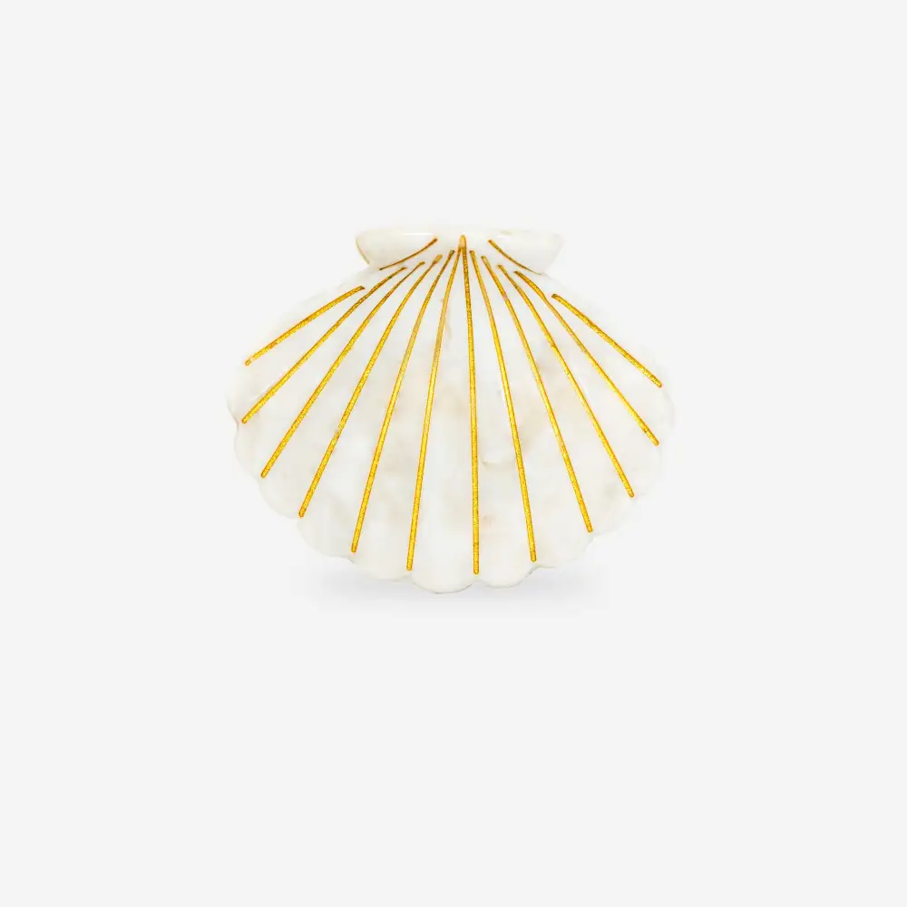 Refined Shell Inspired Lustrous Finish Hair Clip