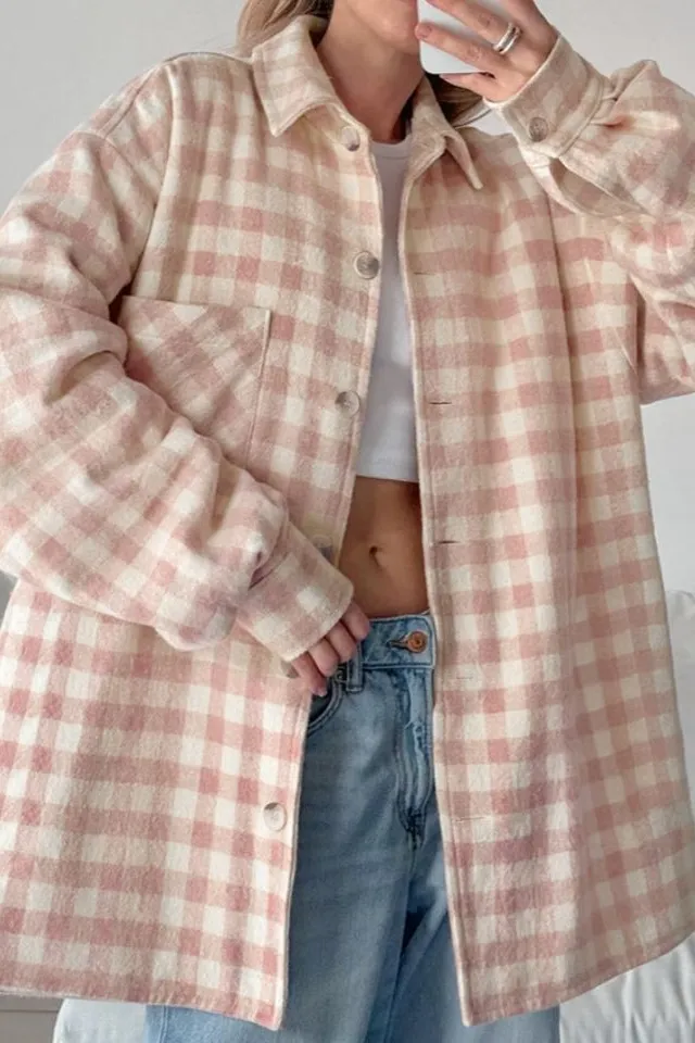 Gingham Lightweight Loose Jacket