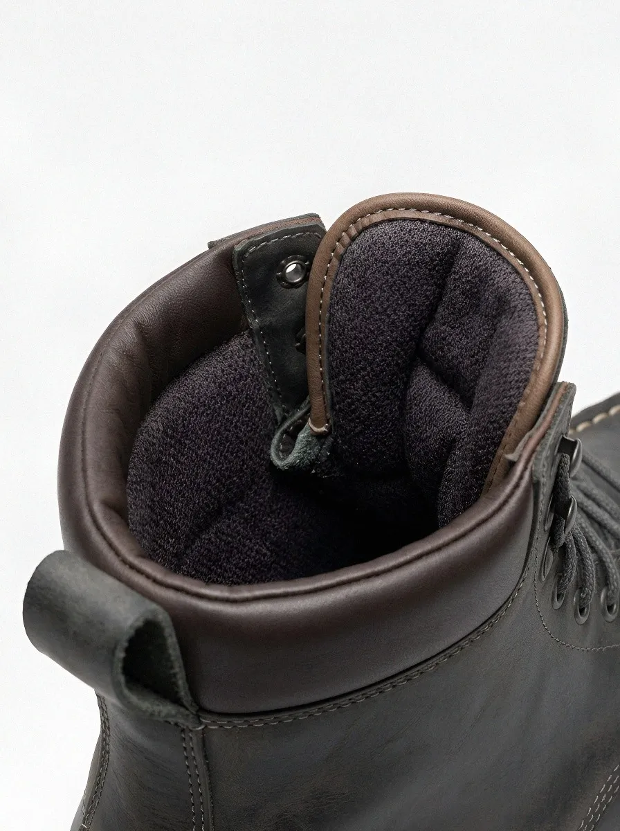 Unisex Lace-Up Distressed Vintage Inspired Work Boots