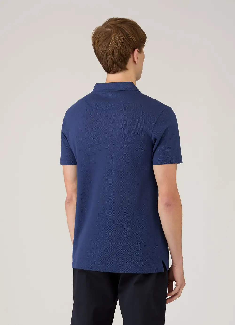 Understated Weekend Slim Fit Mesh Cotton Short Sleeve Polo Shirt