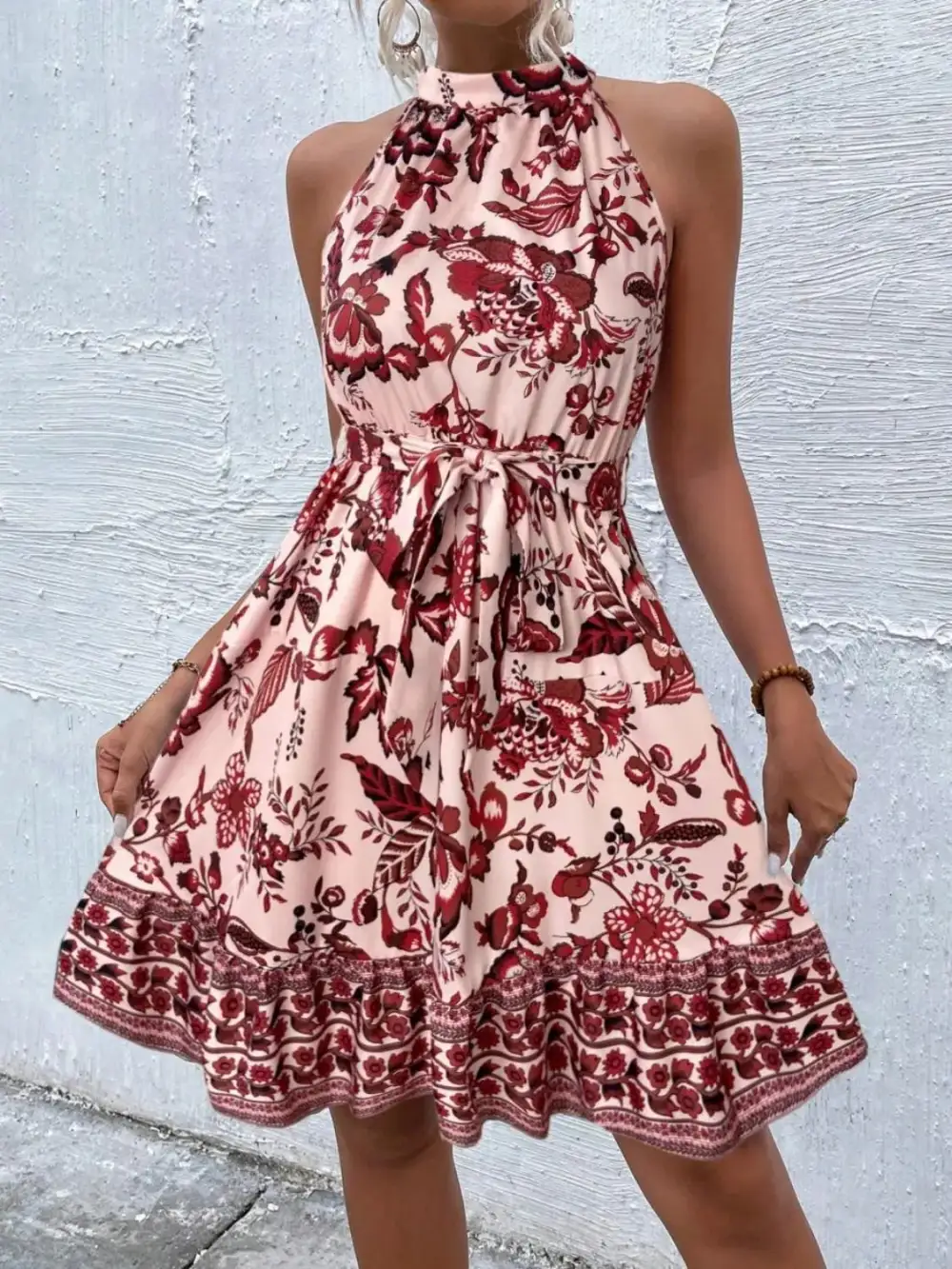 Tie Detail Mini Dress