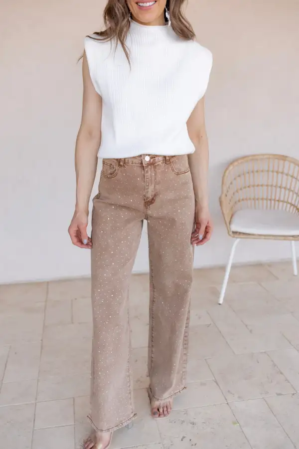 High Rise Statement Denim Jeans