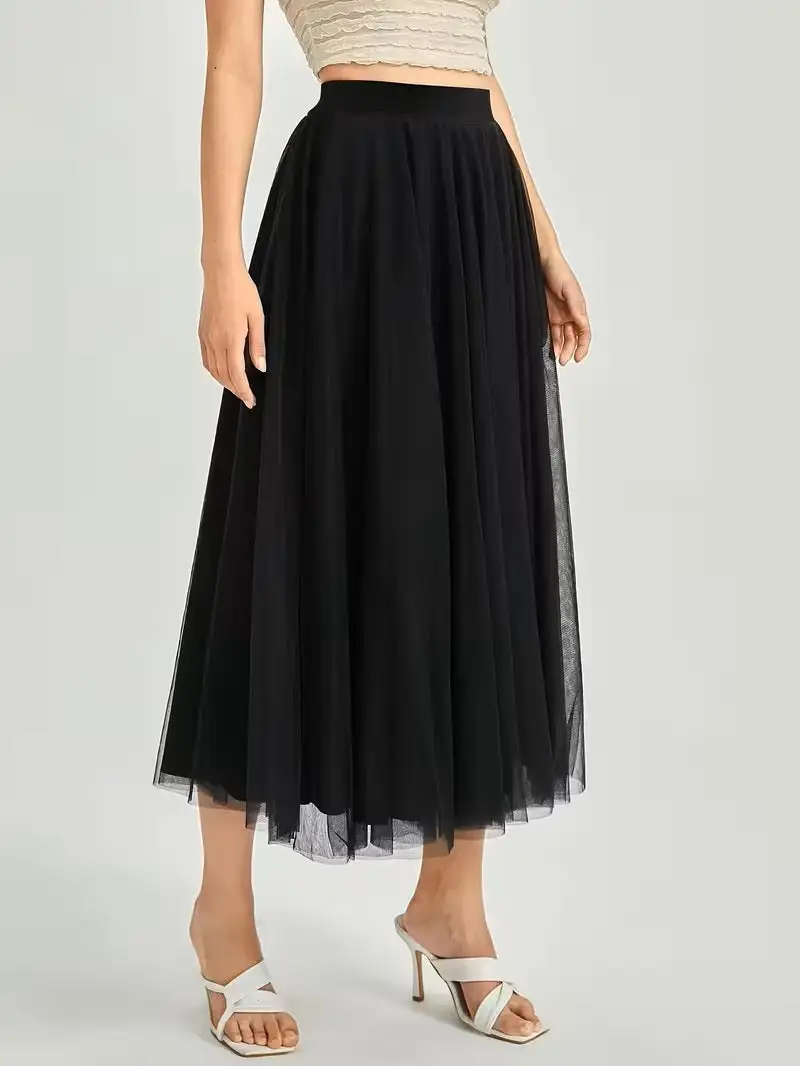 Everyday Tailored Mesh Skirt