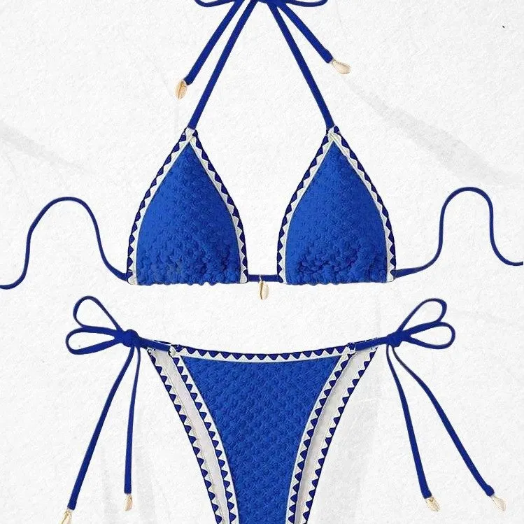 Contrast Halter Bikini