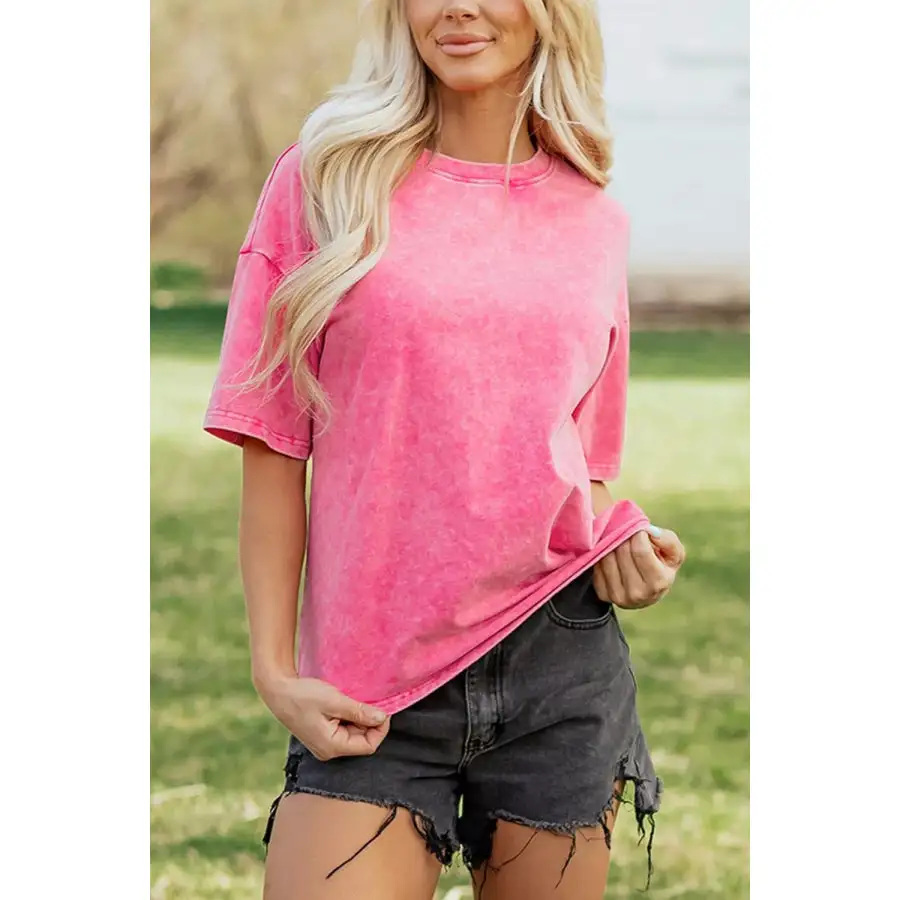 Lightweight Cotton Mineral Washed Oversize Tee
