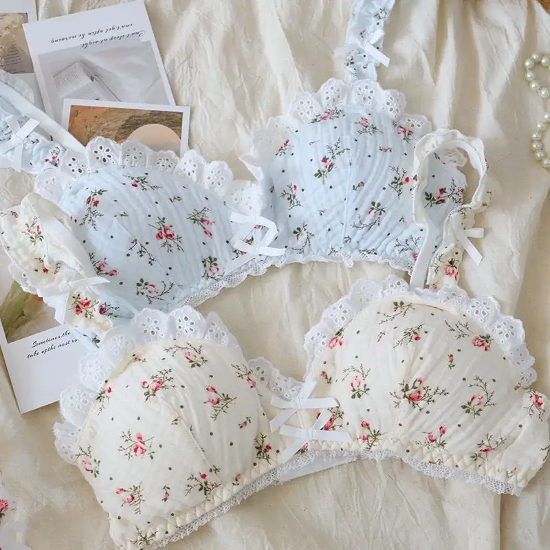 Elegant French Floral Cotton Underwear