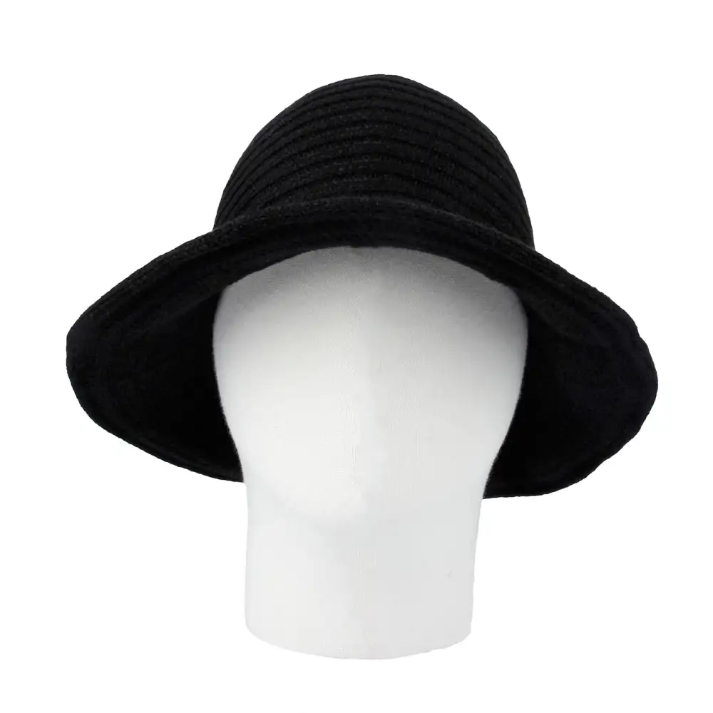 Knit Bow Accent Bucket Hat