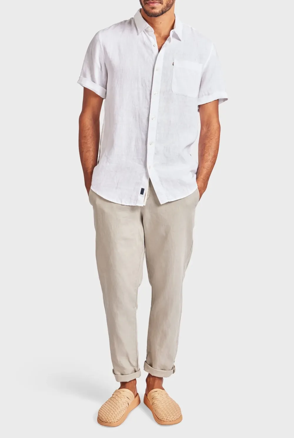 Cotton Drawstring Beach Trousers