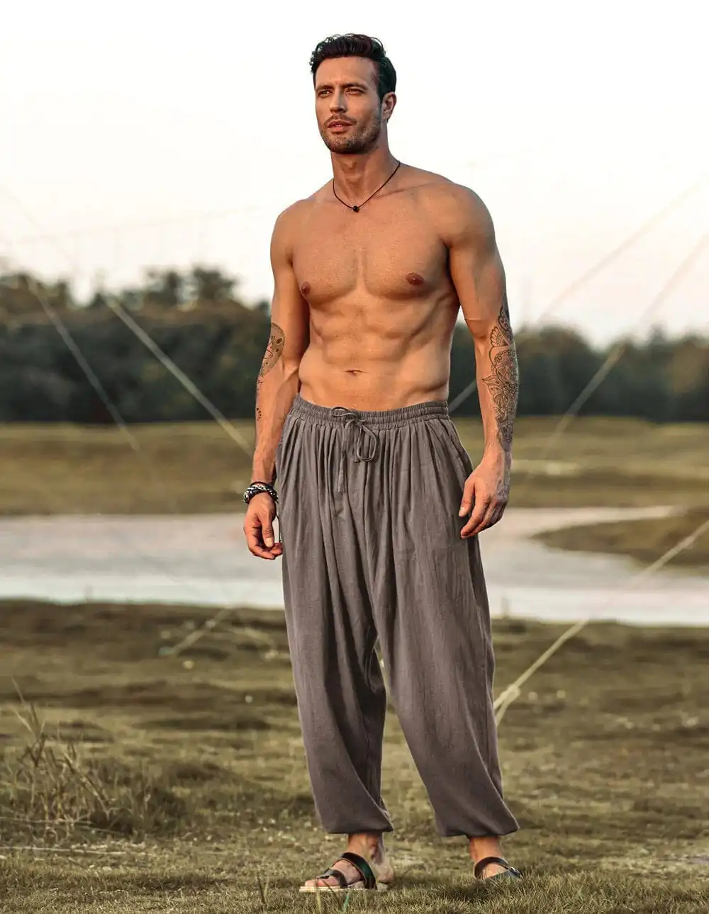 Loose Fit Linen Pants