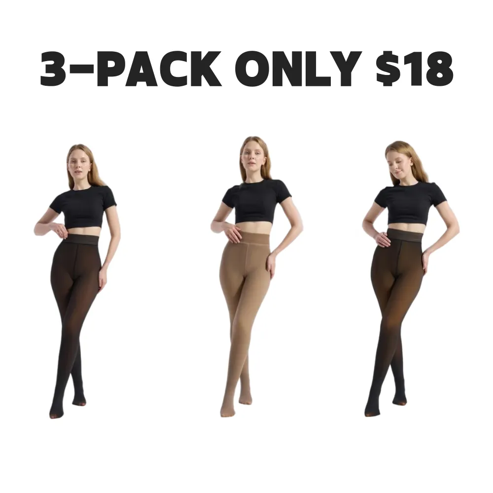Fleece Lined Tights Sheer Women