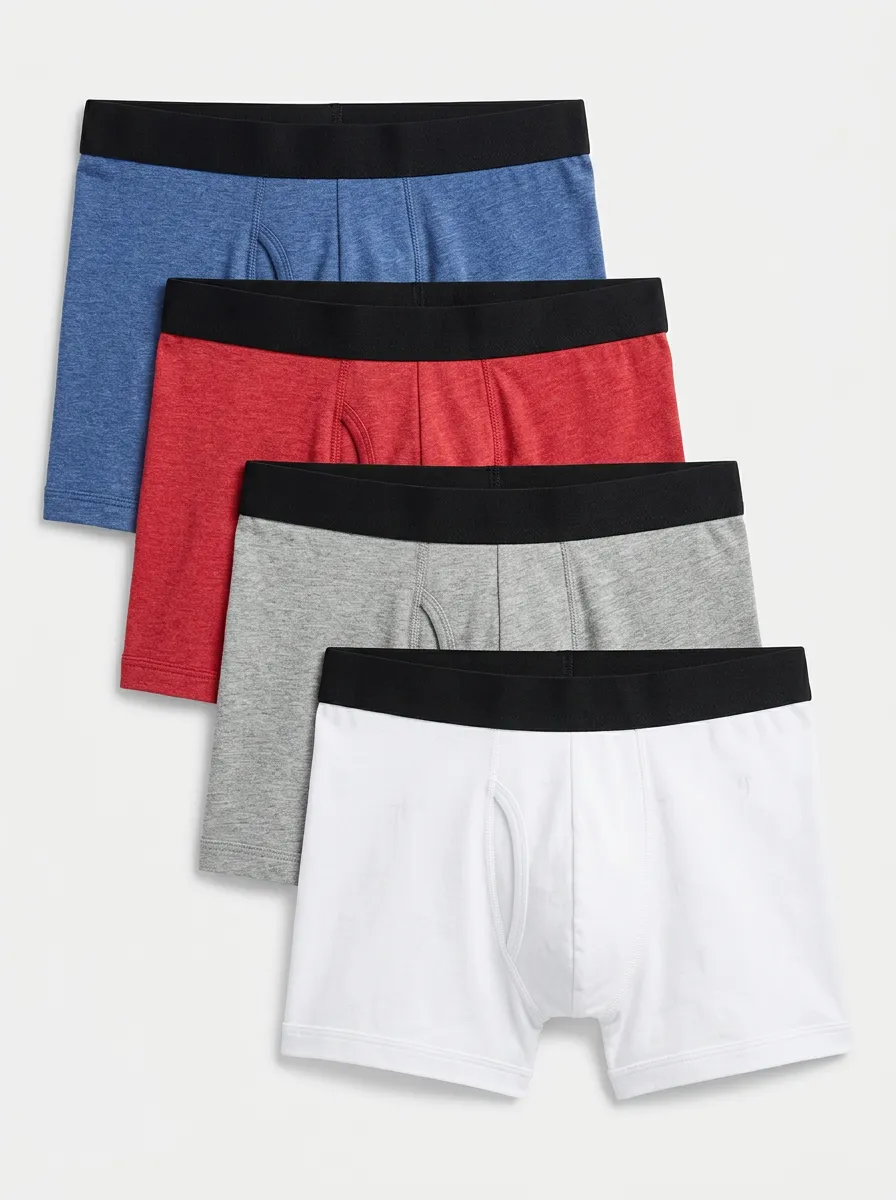 Easy-Wear Wardrobe Men' Four Pack Boxer Briefs
