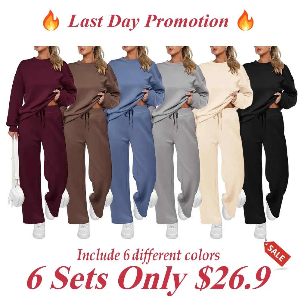 Women's long-sleeved pullover and trousers loungewear set