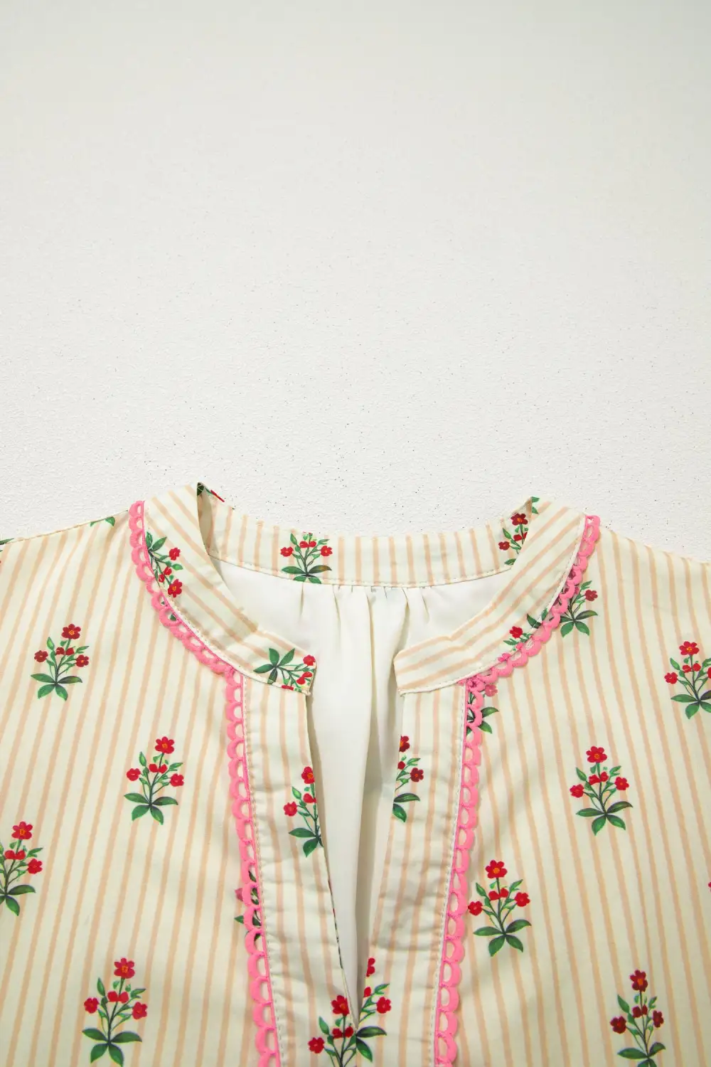 Floral Striped Ruffle Dress Casual
