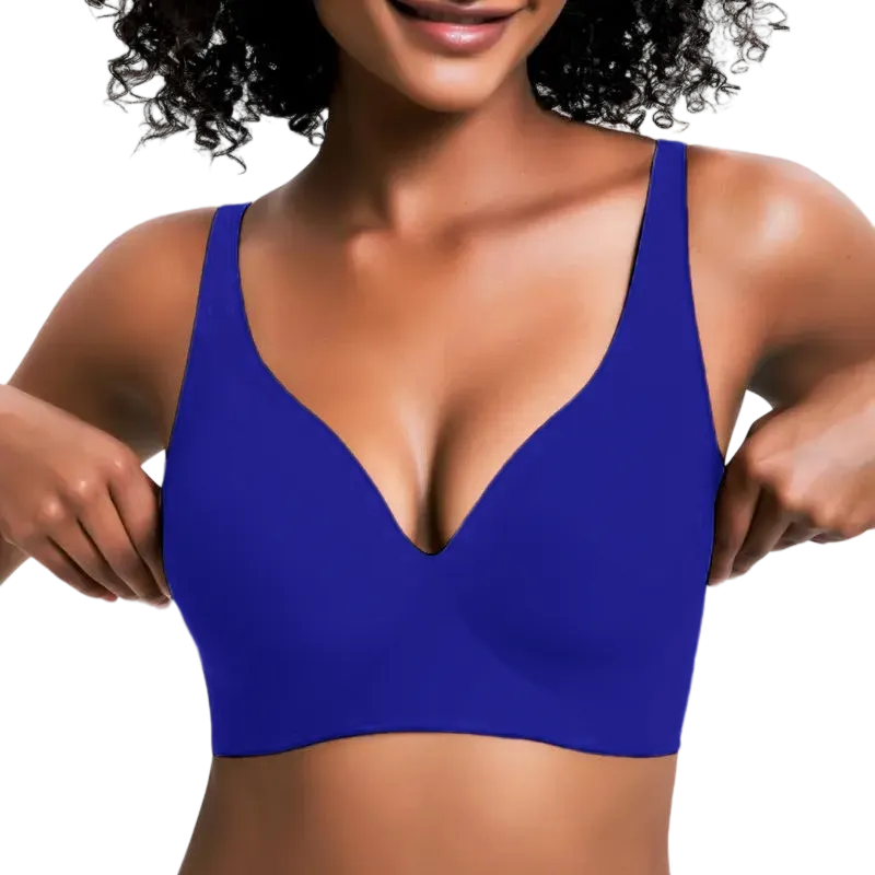 Women's Jelly Wireless Womens Comfortable Wireless Bras Push Up Bralettes Seamless Tshirts Bras Deep V Everyday Bras