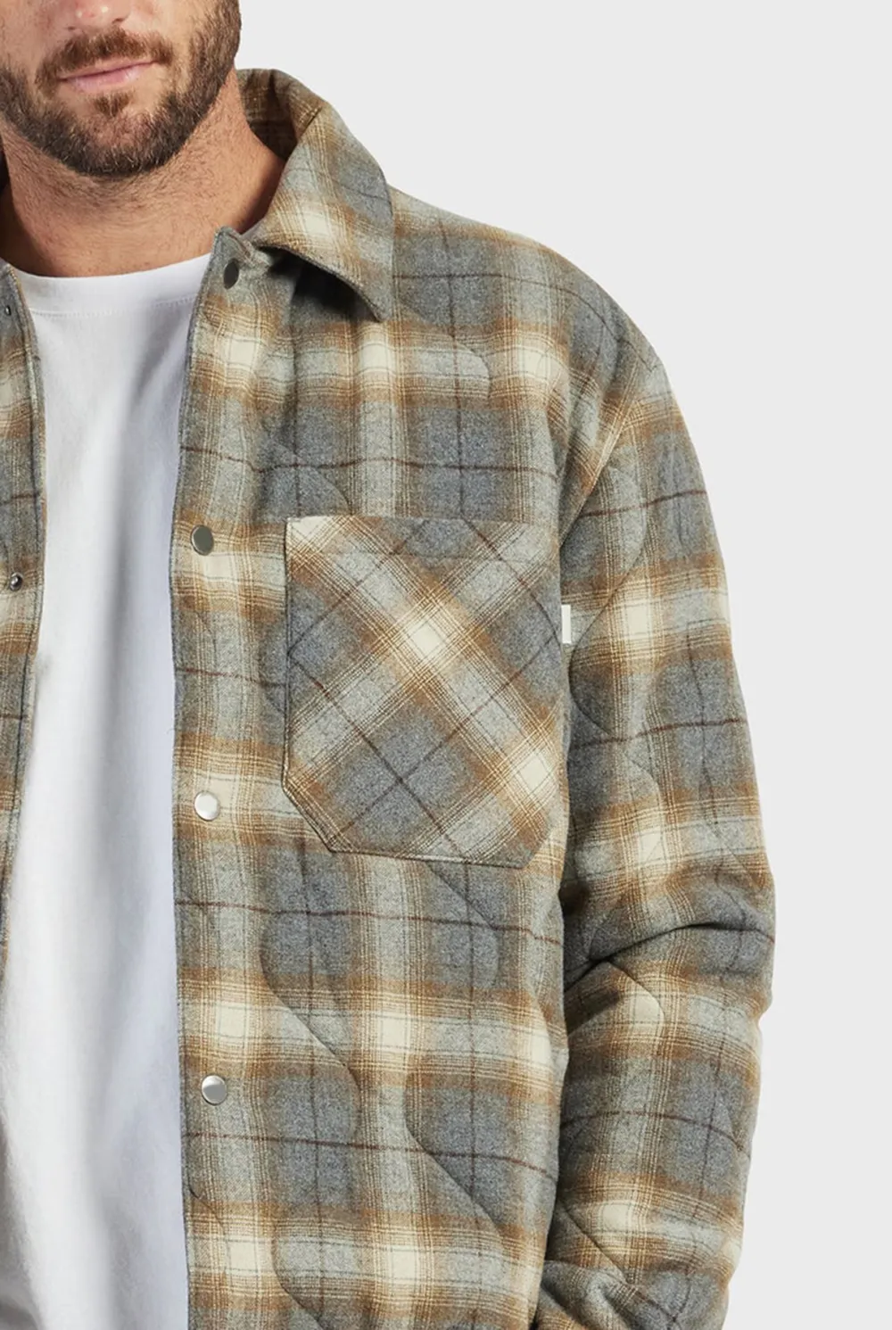 Plymouth Quilted Jacket-Titanium grey