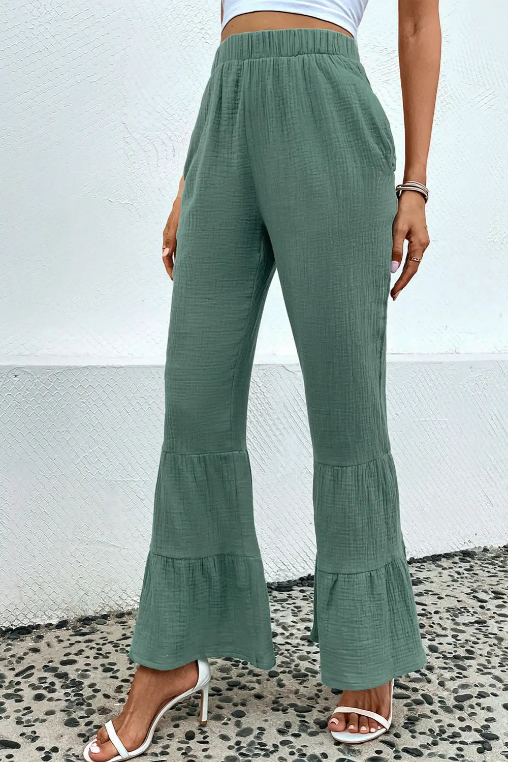 Everyday Pocket Detail High Waist Pants