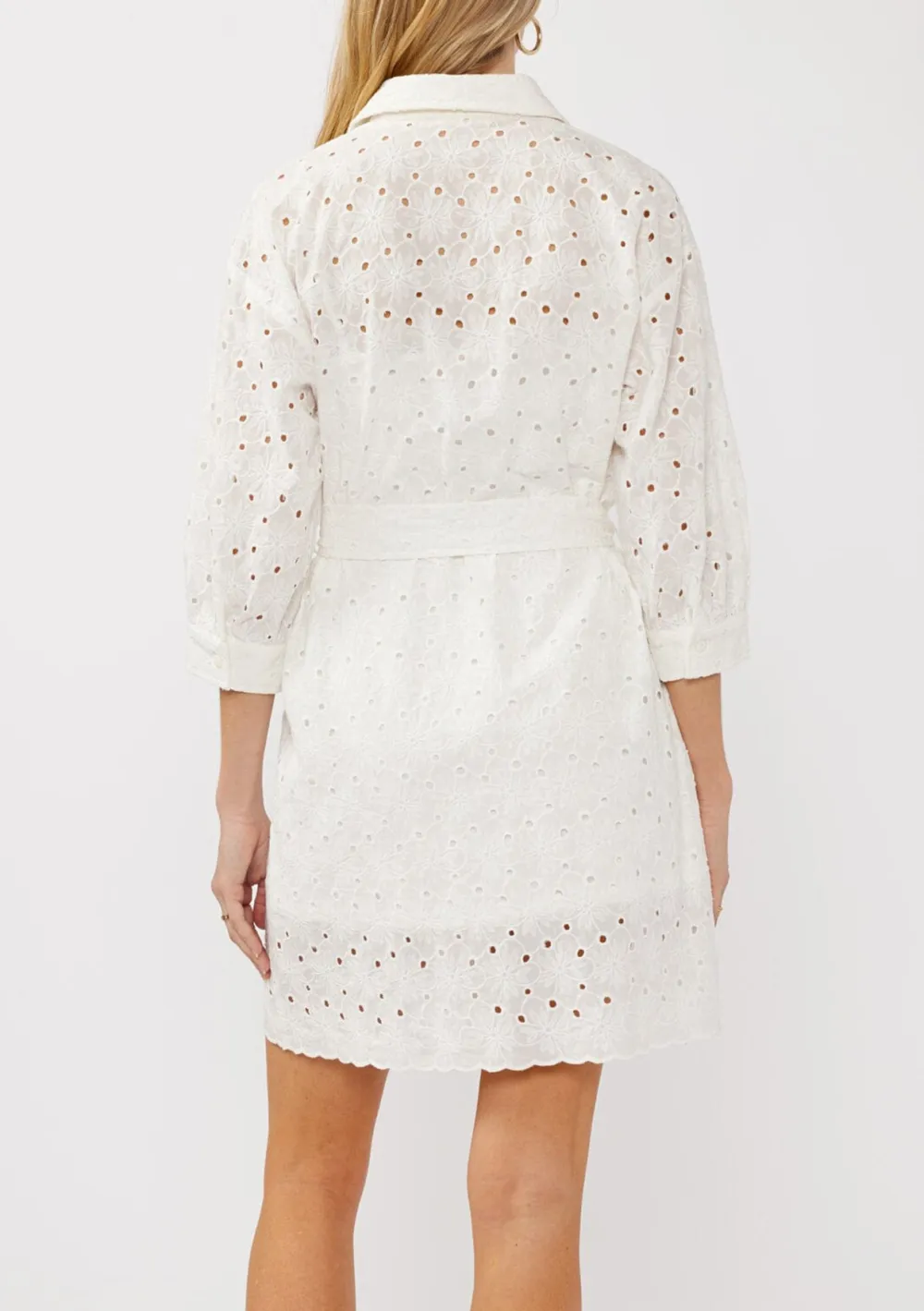 Hollow Tie Waist Mini Dress