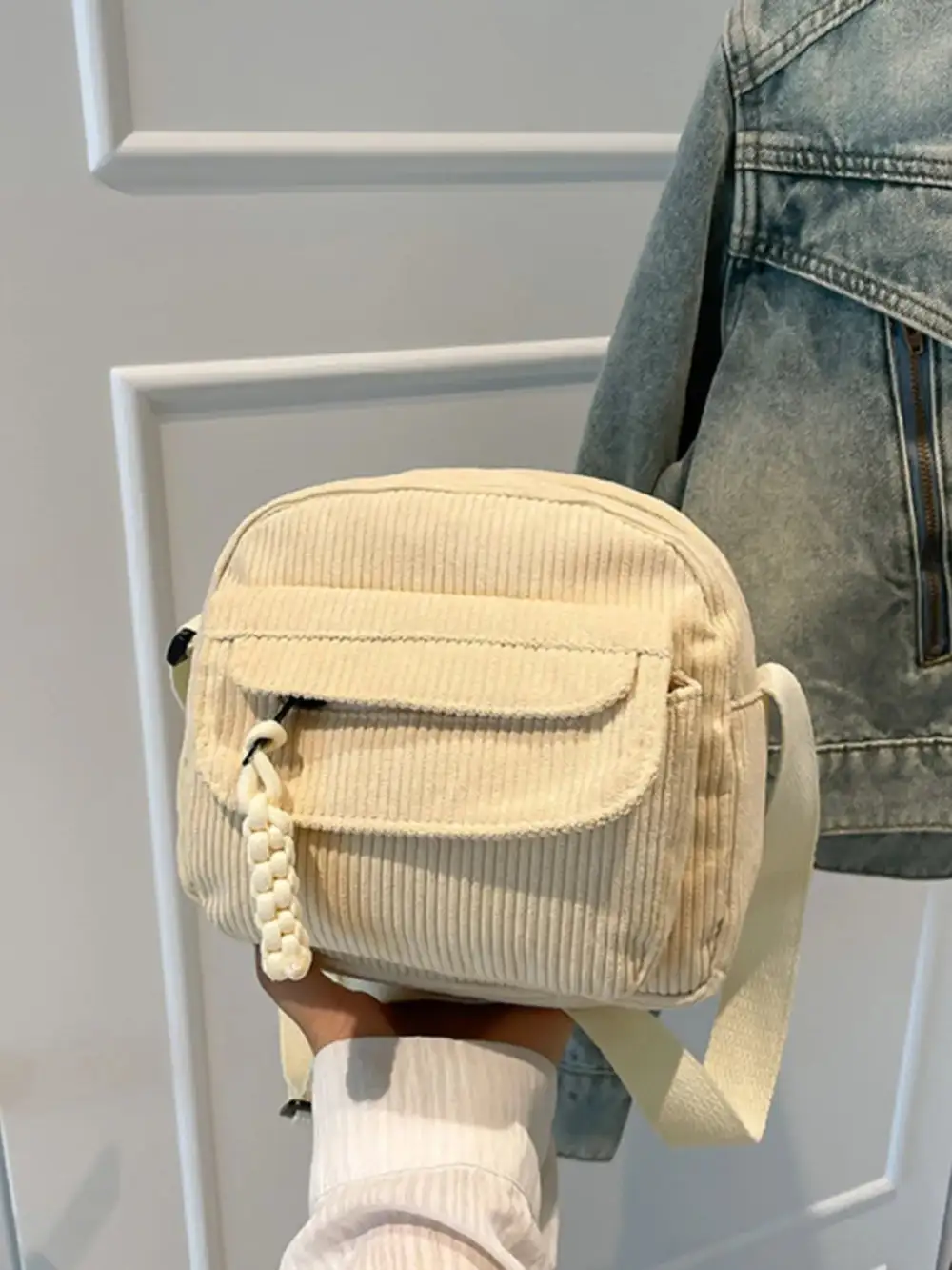 Corduroy Crossbody Bag
