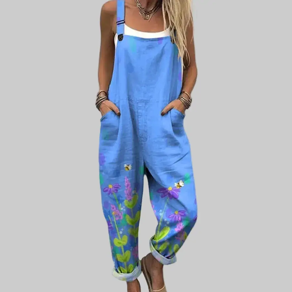 Clean Line Floral Relaxed Jumpsuit