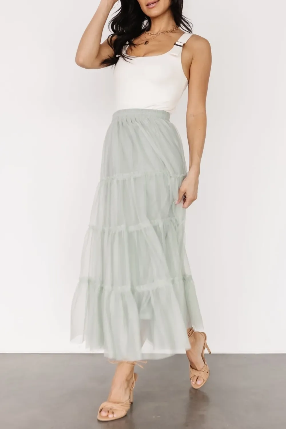Lightweight Soft Sheer Fabric Skirt