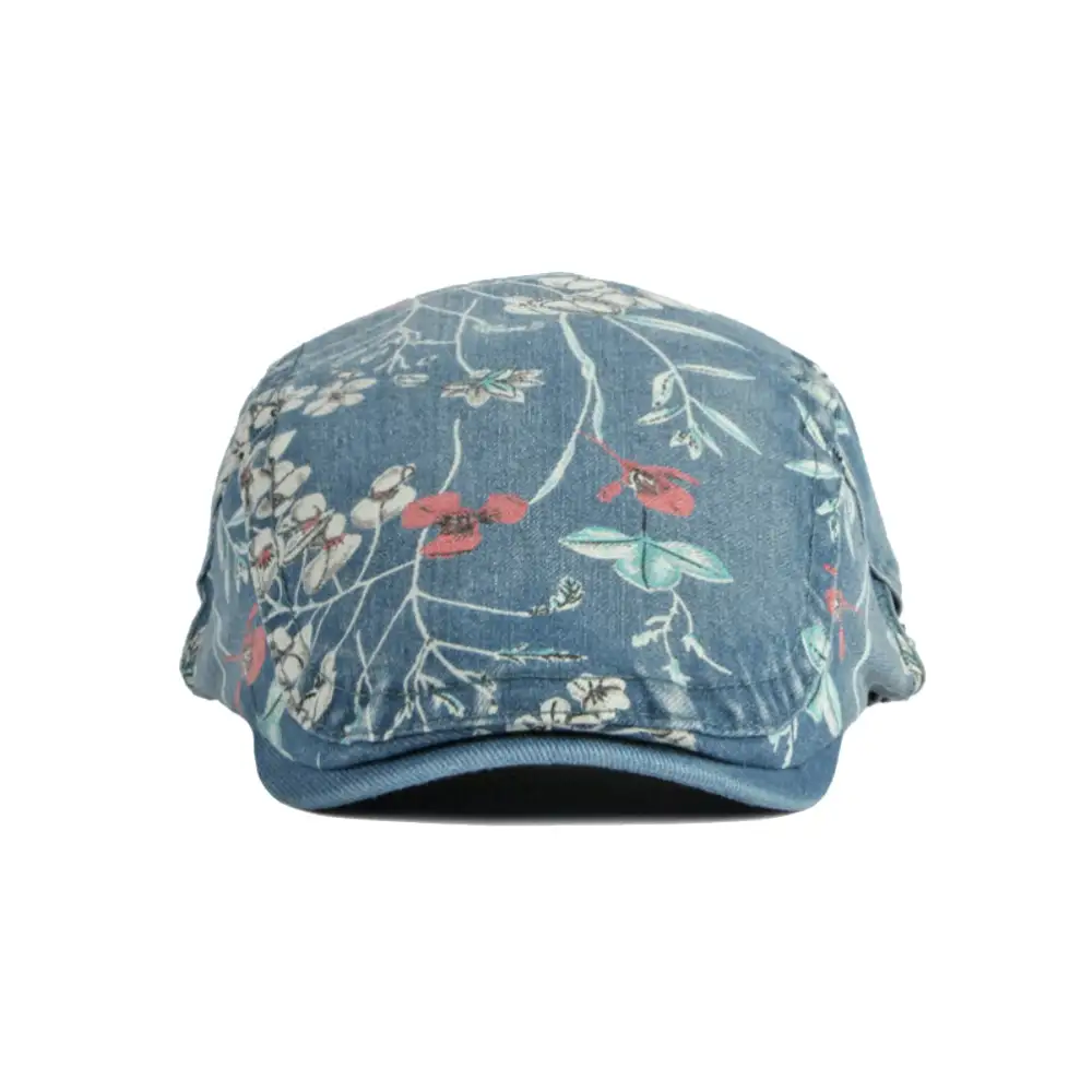 Floral Cotton Newsboy Cap