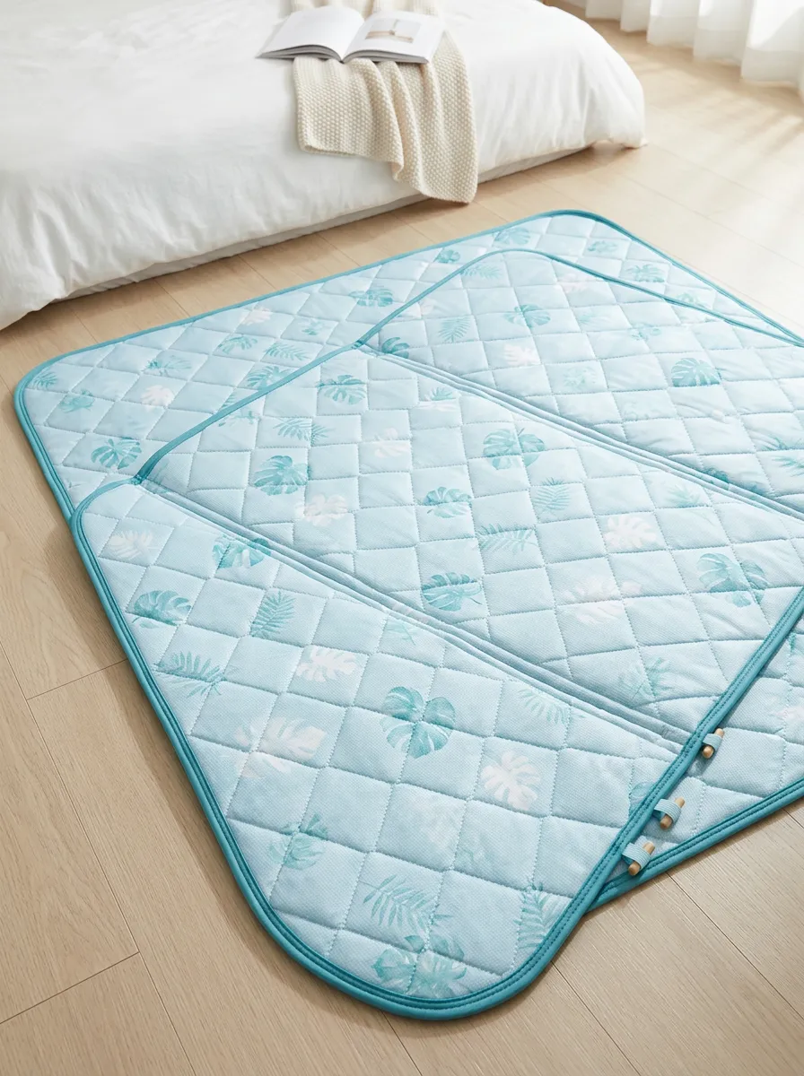 Everyday Summer Cooling Tropical Leaf Pattern Cooling Mat