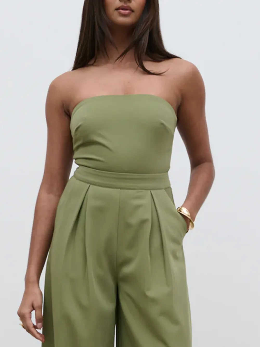 Sleeveless Bandeau Jumpsuit
