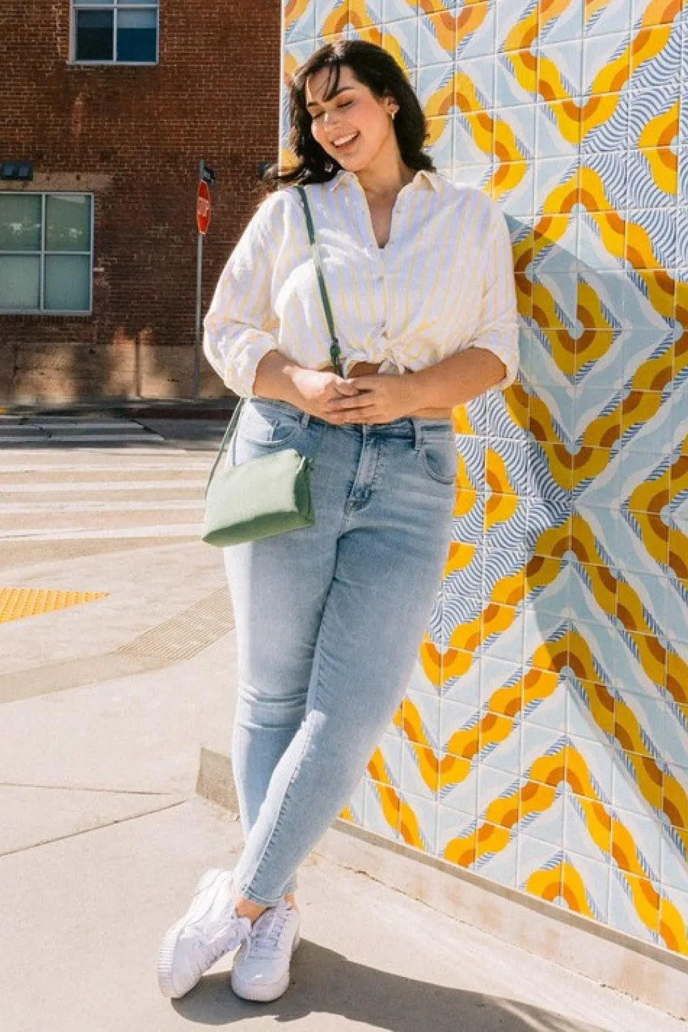 Polished High Waist Skinny Denim Jeans